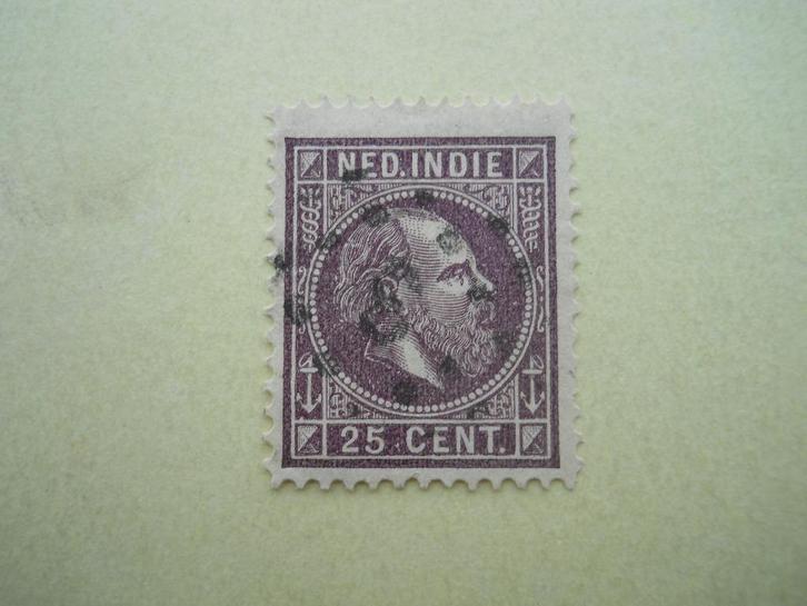Nederlands Indie 1868 Koning Willem III Nvph.13F gestempeld, Postzegels en Munten, Postzegels | Nederlands-Indië en Nieuw-Guinea