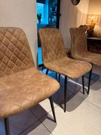 4 eetkamer stoelen, Huis en Inrichting, Stoelen, Ophalen, Gebruikt, Bruin, Vier