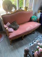 Roze kasteelbank, Gebruikt, 150 tot 200 cm, Driepersoons, 75 tot 100 cm