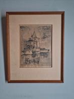 klassiek schilderij A'dam Schreierstoren, Antiek en Kunst, Kunst | Tekeningen en Foto's, Ophalen of Verzenden