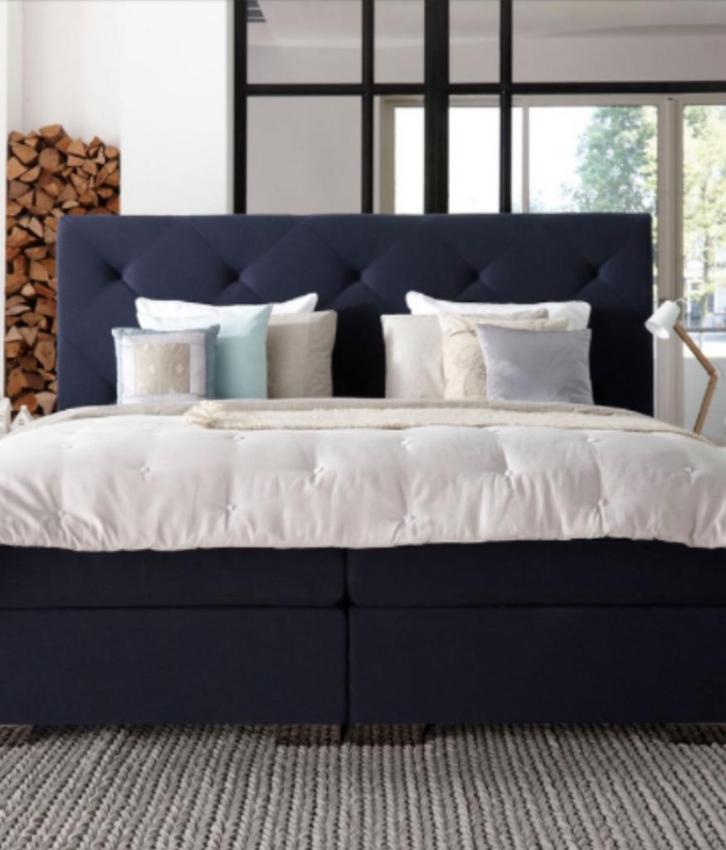 NIEUW Swiss Sense boxspring dark grey / donker grijs 180x220, Huis en Inrichting, Slaapkamer | Boxsprings, Nieuw, 180 cm, 220 cm