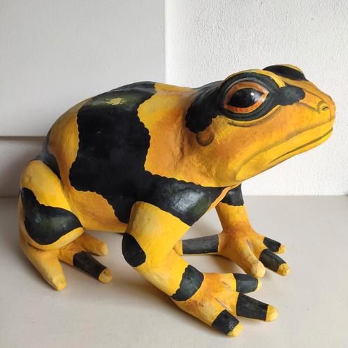 Gifkikker XL/Papier maché/decoratieve kikker/eyecatcher, Antiek en Kunst, Kunst | Designobjecten, Ophalen of Verzenden