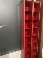 Rode metalen stellingkast, Huis en Inrichting, Kasten | Boekenkasten, Met plank(en), Gebruikt, 200 cm of meer, Metaal