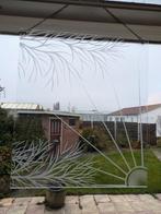 Decoratief gezandstraalde glasplaat 55x48 cm, Doe-het-zelf en Verbouw, Glas en Ramen, Ophalen, Gebruikt, Minder dan 80 cm, Minder dan 80 cm