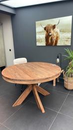 Ronde eettafel dingklik Beek 130 cm. Nieuw!, Huis en Inrichting, Tafels | Eettafels, Nieuw, Ophalen of Verzenden, Vijf personen of meer