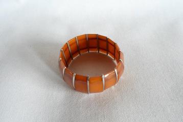 Vintage Armband Amber Bakeliet Rekbaar beschikbaar voor biedingen