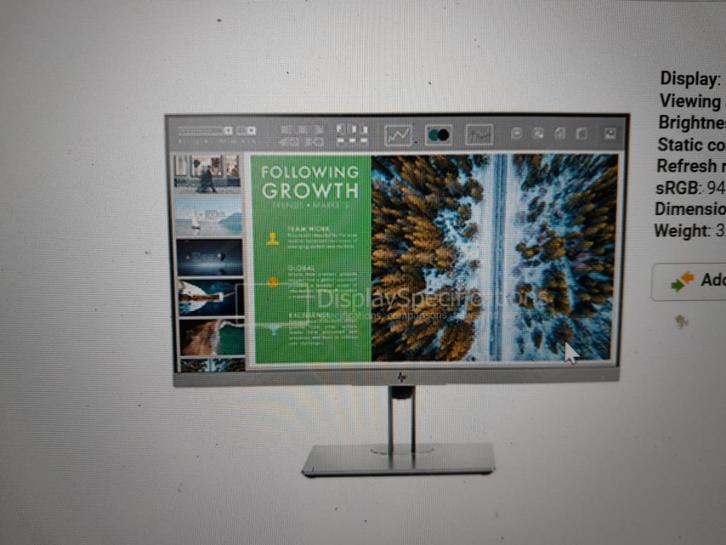 monitor HP Elite Display E243, Computers en Software, Monitoren, Nieuw, 60 Hz of minder, Ingebouwde speakers, IPS, Full HD, Ophalen of Verzenden
