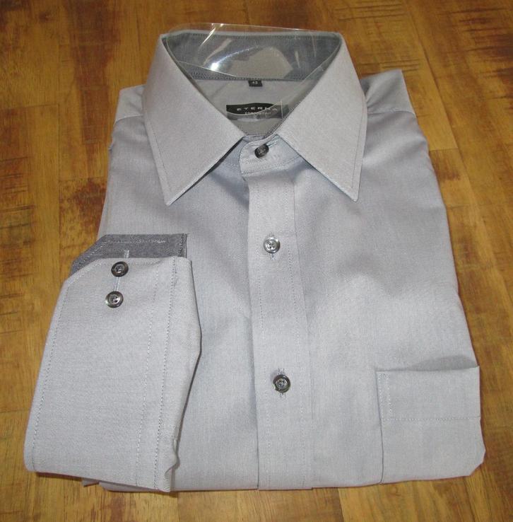 nieuw grijs casual overhemd  Eterna 43-XL comfort-fit, Kleding | Heren, Overhemden, Nieuw, Halswijdte 43/44 (XL), Grijs, Ophalen of Verzenden