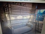 Metalen Hoogslaper zonder matras, Ophalen, Gebruikt, 90 cm, Eenpersoons