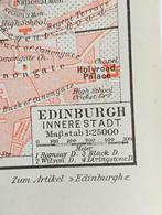 Edinburgh Plattegrond 1895 Litho, Ophalen of Verzenden