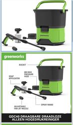 Greenworks GDC40 Cordless Battery High Pressure Water, Ophalen of Verzenden, Zo goed als nieuw, Greenworks, Elektrisch