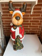Kerst rendier kerstman beeld, Ophalen, Zo goed als nieuw
