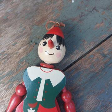 Leuke houten trekpop handgemaakt Pinokkio 20 cm beschikbaar voor biedingen
