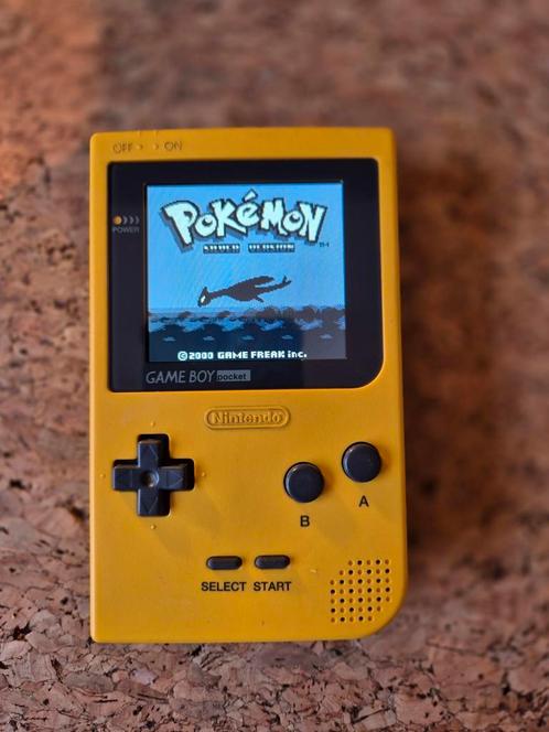 Gameboy Pocket - LCD screen met backlight - geel, Spelcomputers en Games, Spelcomputers | Nintendo Game Boy, Refurbished, Game Boy Pocket