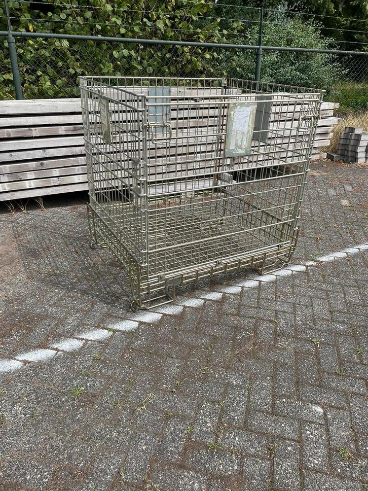 Inklapbare Gaaskooi Gitterbox Gaasmand palletkooi, Doe-het-zelf en Verbouw, Kratten en Dozen, Gebruikt, Bak of Kist, 100 cm of meer