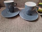 5 grijze DE kopjes met schotel, Ophalen, Keramiek, Zo goed als nieuw, Overige stijlen