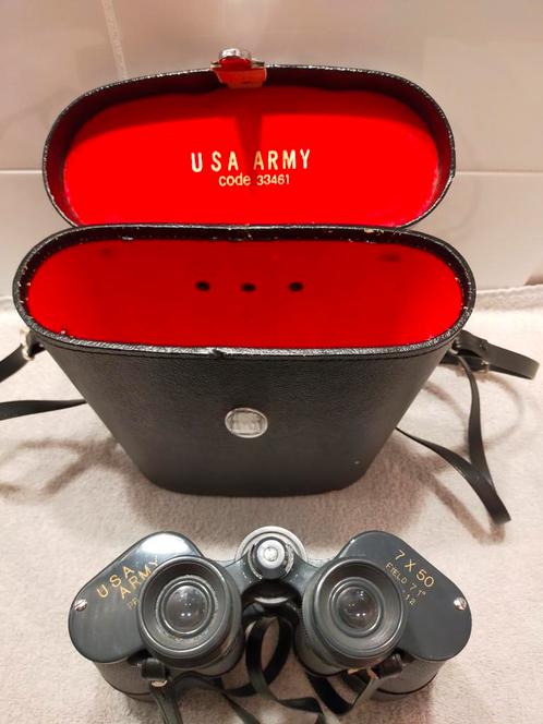 Usa army prisma 7x50 vintage 1970, Audio, Tv en Foto, Optische apparatuur | Verrekijkers, Gebruikt, Porro (met knik), Minder dan 8x
