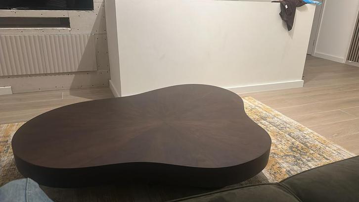 Japandi Salontafel bobbie - Organisch Design walnoot, Huis en Inrichting, Tafels | Salontafels, Nieuw, Minder dan 50 cm, 100 tot 150 cm