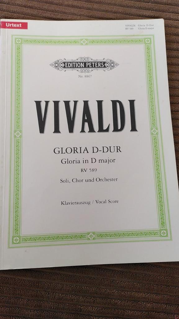 Vivaldi - Gloria D-Dur - Klavierauszug, Muziek en Instrumenten, Bladmuziek, Zo goed als nieuw, Artiest of Componist, Klassiek