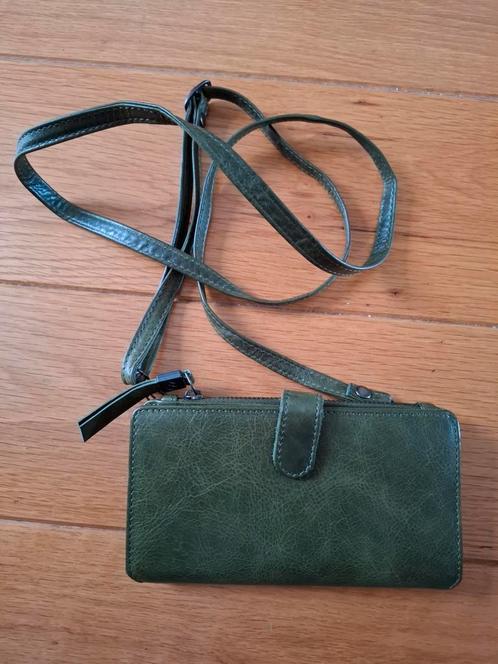 Portemonnee en telefoontasje, Sieraden, Tassen en Uiterlijk, Portemonnees, Nieuw, Groen, Leer, Ophalen of Verzenden
