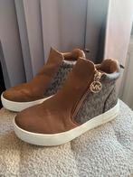 Originele michael kors rits enkellaarsjes 32 bruin goud wit, Ophalen of Verzenden, Gebruikt, Meisje