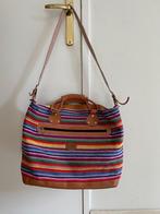 Superleuke grote bonte tas met leren hengsels etc., Sieraden, Tassen en Uiterlijk, Verzenden, Gebruikt, Overige kleuren, Shopper