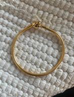 Pandora moments snake chain goud armband hartsluiting, Ophalen of Verzenden, Zo goed als nieuw, Goud