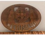 Jerusalem … mooie houten wandhanger, Ophalen of Verzenden