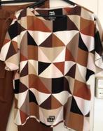 prachtige blouse / top travel stof Trvl Drss mt M np € 149, Bruin, Zo goed als nieuw, Trvldrss, Ophalen