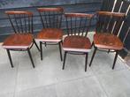 Set Spijlenstoelen T-797 - Vintage jaren 60-70, Gebruikt, Bruin, Vintage, Ophalen of Verzenden