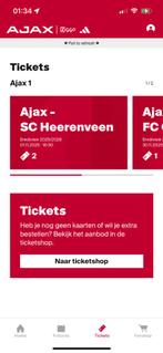 2 kaarten Ajax - Heerenveen, Twee personen