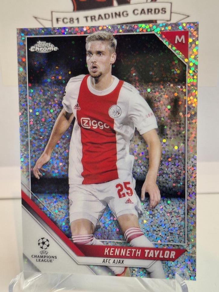 Kenneth Taylor - Ajax - Topps UCL 22 Chrome Sparkle, Verzamelen, Sportartikelen en Voetbal, Zo goed als nieuw, Poster, Plaatje of Sticker