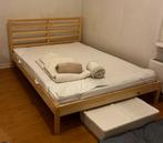IKEA Tarva Bed Frame, Bed Slate and Mattress, Huis en Inrichting, Ophalen, Wit, Tweepersoons, 140 cm