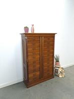 Antieke oude eiken houten archief ladekast, Huis en Inrichting, Gebruikt, 100 tot 150 cm, Eikenhout, Ophalen of Verzenden