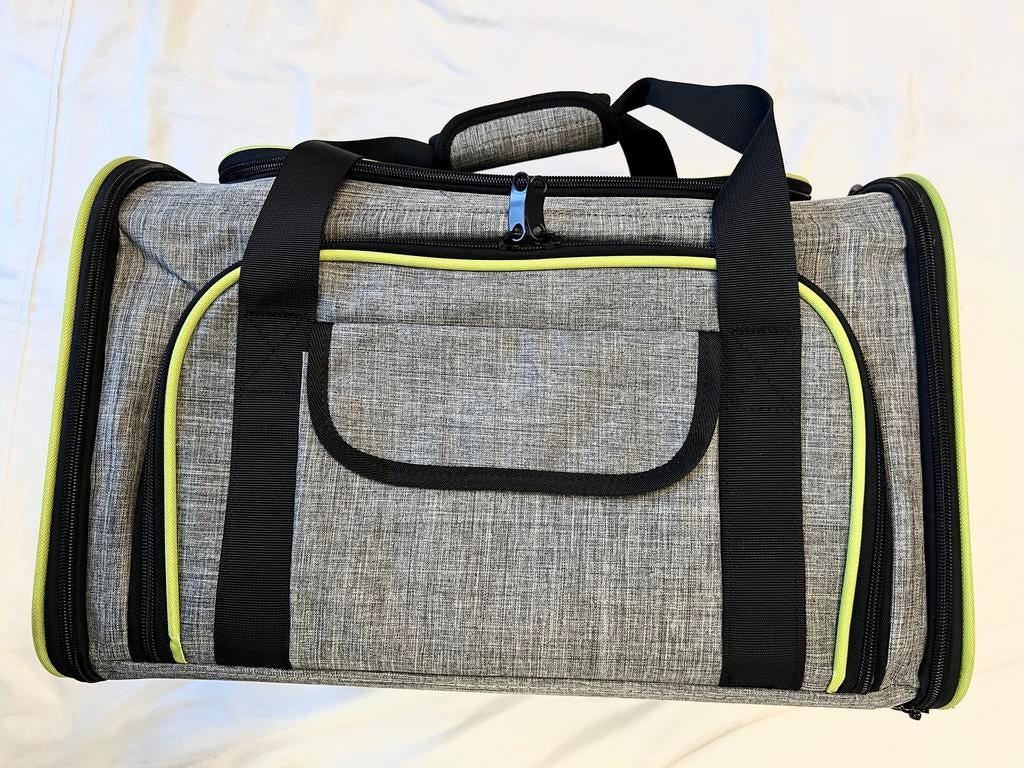 Siivton airline pet carrier, gray, expandable, used once, Dieren en Toebehoren, Transportboxen, Zo goed als nieuw, Ophalen of Verzenden