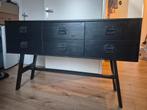 WOOOD Derby Dressoir - Zwart - 140cm, Ophalen, Zo goed als nieuw, Modern