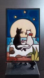 vintage wandtegel van Alicia Penin, Night Sky kattenpaar Cat, Antiek en Kunst, Antiek | Keramiek en Aardewerk, Ophalen of Verzenden