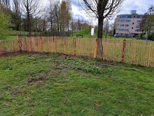 Kastanje Schapenhek op Voorraad latafstand 4/5 of 8/10 cm, Tuin en Terras, Gaas en Draad, Nieuw, Raster, Minder dan 10 meter, Ophalen