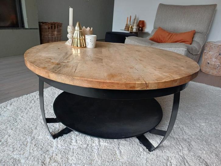 Mango houten salontafel 90 cm, Huis en Inrichting, Tafels | Salontafels, Gebruikt, Minder dan 50 cm, 50 tot 100 cm, 50 tot 100 cm