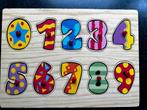 Houten puzzel met Thema Cijfers, Ophalen of Verzenden, 10 tot 50 stukjes, Zo goed als nieuw