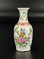 Famille rose Chinees porselein vaas Canton miniatuur antiek, Ophalen of Verzenden