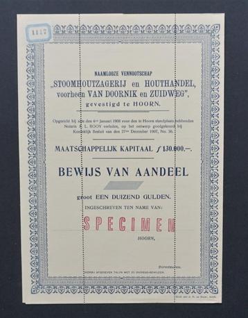 Stoomhoutzagerij en Houthandel v/h Van Doornik en Zuidweg beschikbaar voor biedingen