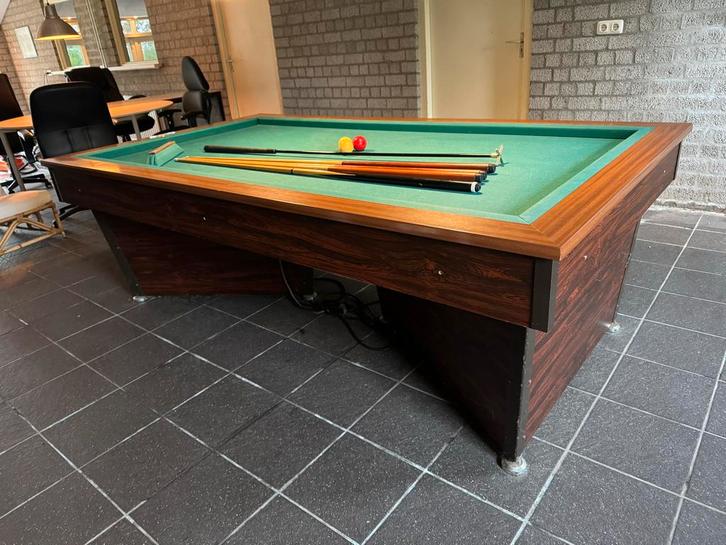 Verwarmde Biljarttafel - Netjes & Compleet, Sport en Fitness, Biljarten en Poolen, Gebruikt, Biljarttafel, Ophalen
