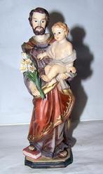 Prachtig beeld Heilige Jozef met Jezus op arm. H. 19cm. Nwst, Ophalen of Verzenden