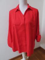 R26 GINA BENOTTI linnen blouse rood M 40/42, Maat 42/44 (L), Ophalen of Verzenden, Zo goed als nieuw, Gina Benotti