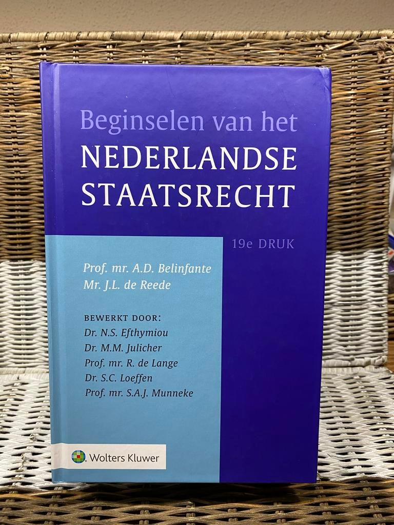 Beginselen van het Nederlands Staatsrecht - 19e druk, Boeken, Studieboeken en Cursussen, Gelezen, HBO, Alpha, Ophalen of Verzenden