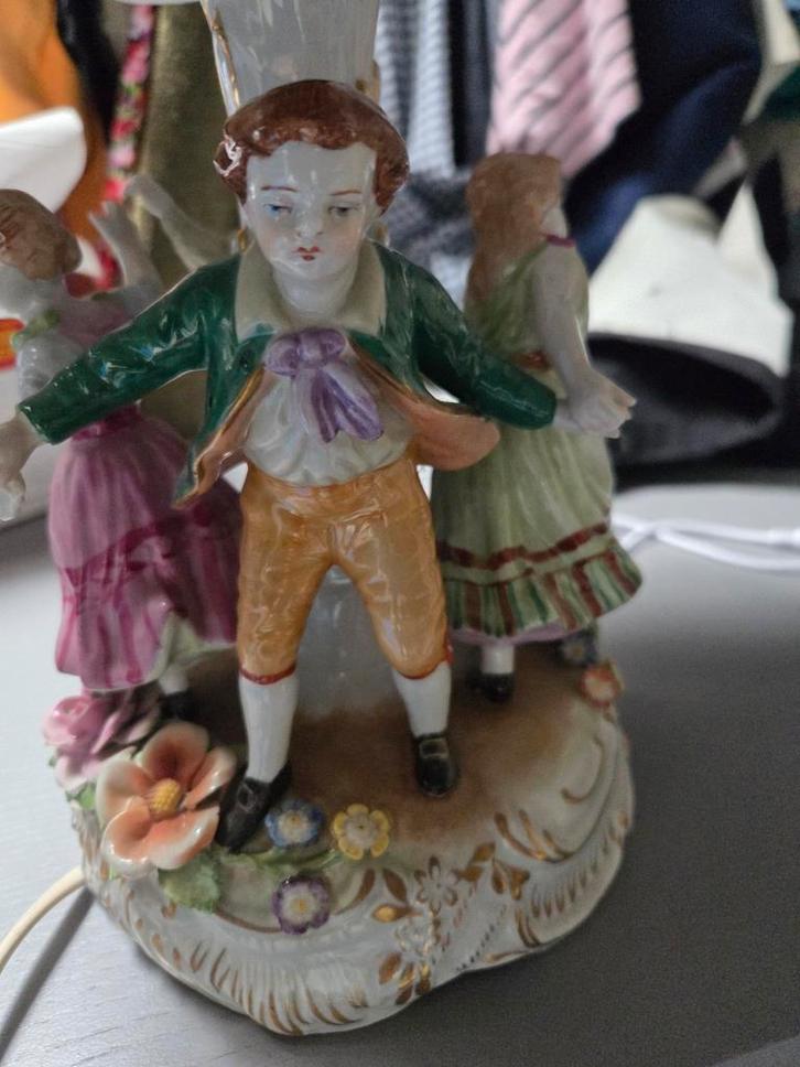 Twee Porseleinen Lampen, Antiek en Kunst, Antiek | Lampen, Ophalen of Verzenden