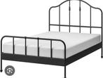 Nieuw metalen bed sagstua 140x200, Zwart, 200 cm, Metaal, Nieuw