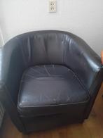 Fauteuil donker bruin leer GRATIS, Ophalen