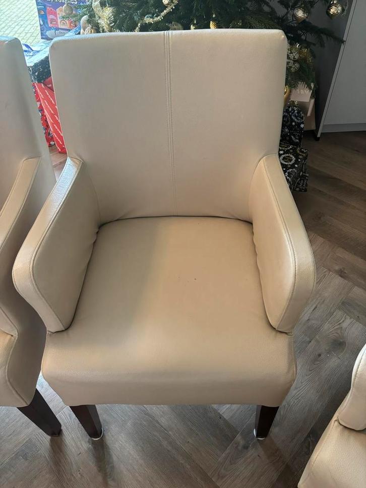 Set van 4 eetkamerstoelen / woonkamerstoelen. Prijs per stuk, Huis en Inrichting, Fauteuils, Gebruikt, Leer, 50 tot 75 cm, Minder dan 75 cm